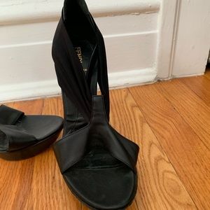 Fendi black platform stop Sandler’s